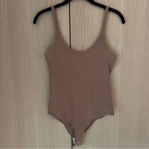 Reformation Brown Ribbed Bodysuit